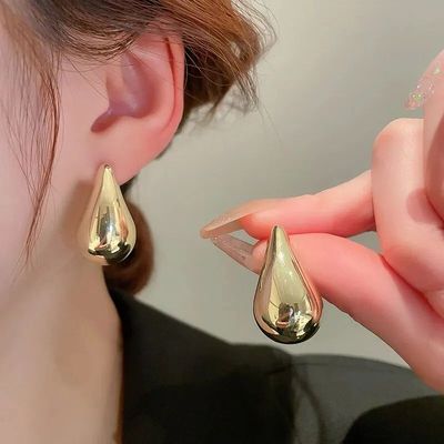 Exaggerate Big Water Drop Earrings For Women Gold Plated Met