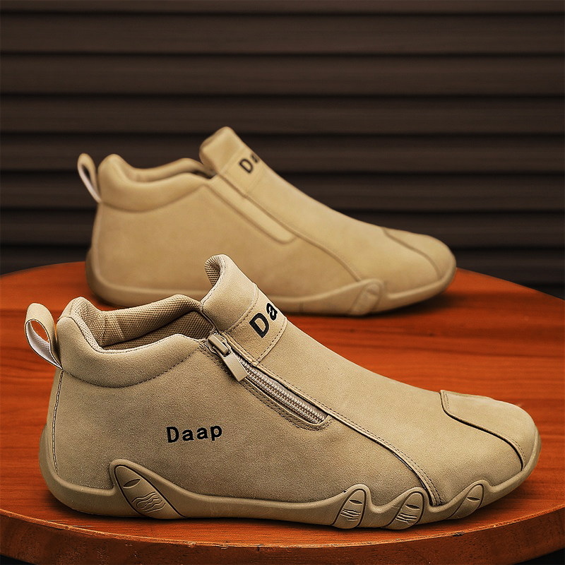 劳保男鞋春秋款男士一脚蹬侧拉链马丁靴运动休闲八爪鱼防滑工作鞋,流行男鞋,单鞋,淘宝优惠券,粉丝福利购,淘宝优惠卷