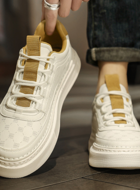 男鞋2026新款春季鞋子透气高级感男士休闲板鞋男款白色运动小白鞋