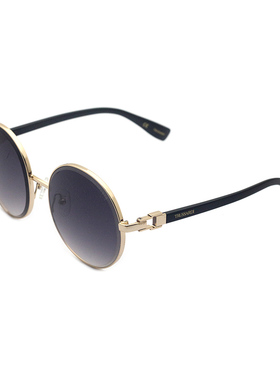 Trussardi杜鲁萨迪太阳镜女士韩版潮圆形大框墨镜防紫外线STR456F