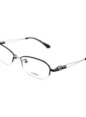 PORTS眼镜架女半框眼镜框金属眼镜近视眼镜架小框POF11706