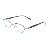 PORTS眼镜女款 半框近视眼镜框钛架轻气质大框配镜架POF22005