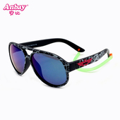 安比儿童太阳镜新款 蛤蟆镜大框 男女童防紫外线偏光墨镜AP15401