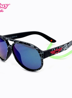 安比儿童太阳镜新款 蛤蟆镜大框 男女童防紫外线偏光墨镜AP15401