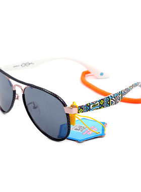 安比儿童太阳镜新款男女小孩偏光时尚宝宝墨镜飞行员蛤蟆镜A15426