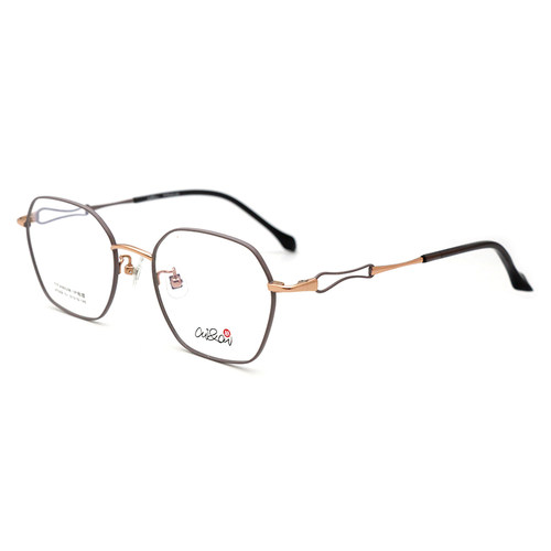 Aibyamani爱阿玛妮全框近视商务休闲钛金属金丝优雅减龄镜架AT058