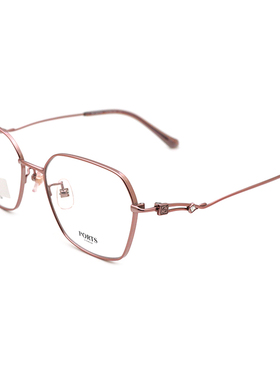 PORTS眼镜框女款时尚潮流全框眼镜架超轻钛架配近视镜片POF22246