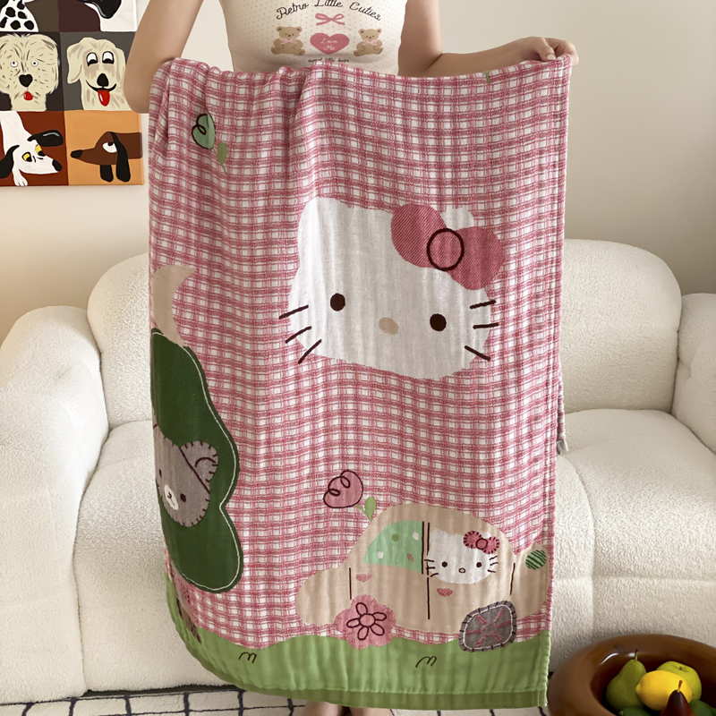 纯棉纱布浴巾大人家用吸水速干儿童可爱洗澡裹巾加大毛巾2025新款