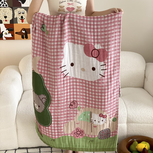 纯棉纱布浴巾大人家用吸水速干儿童可爱洗澡裹巾加大毛巾2025新款