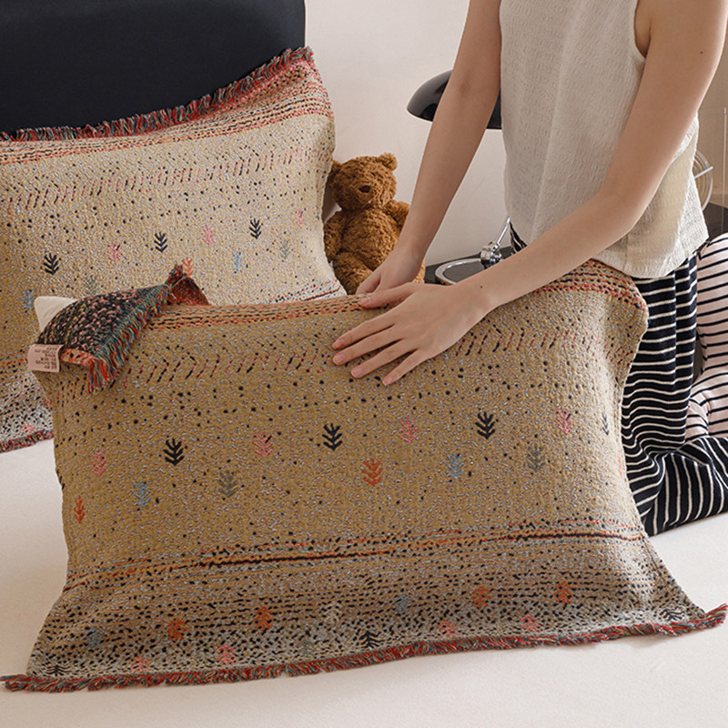 流苏纯棉纱布枕巾一对装家用成人新款加厚防头油高级感全棉枕头巾,床上用品,枕巾,淘宝优惠券,粉丝福利购,淘宝优惠卷