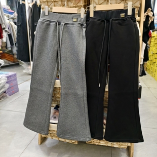 2025新款女童加绒裤子儿童洋气时髦长裤中童宝宝冬季加绒裤子