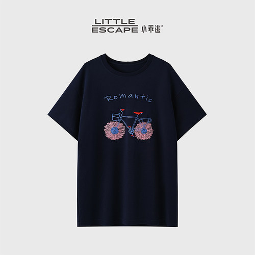 小乖逃JXins风Ro字母印花T恤夏设计感小众宽松百搭休闲小M9879