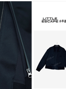 小乖逃休闲时尚黑色外套黑色V领百搭款N95171