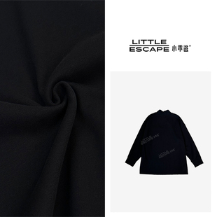 小乖逃设计师不加绒黑色卫衣口袋打底宽松罗家6178