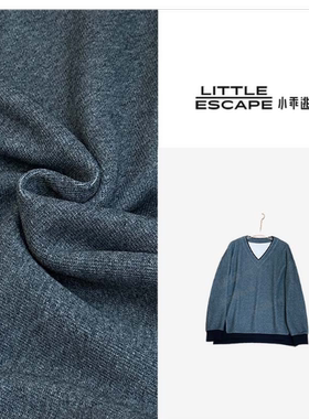 小乖逃1时尚灰色卫衣V领拼黑色下摆时尚简约卫衣S25619