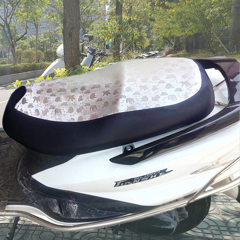 60v72v电动车125摩托车防晒防水隔热坐垫套 踏板110c电摩皮革座套