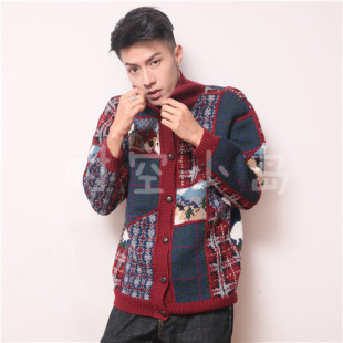 男女 森林复古提花学院风 毛衣 费尔岛波普套头保暖 Vintage