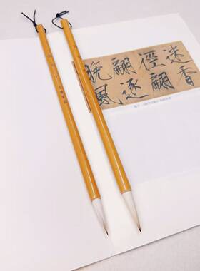狼勾毛笔行楷草书水墨花鸟人物勾线书法绘画瘦金兼毫专业高考培训