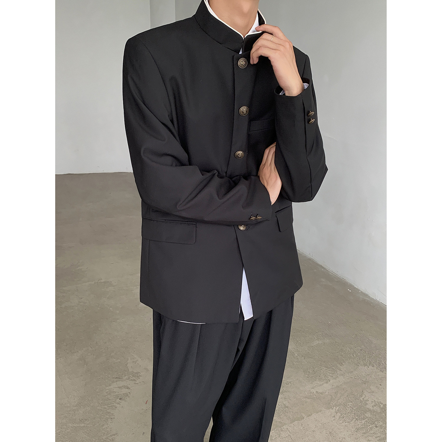 ~新中式立领西装男中山装西服XZ05-P98控128,男装西服,电商A330-1