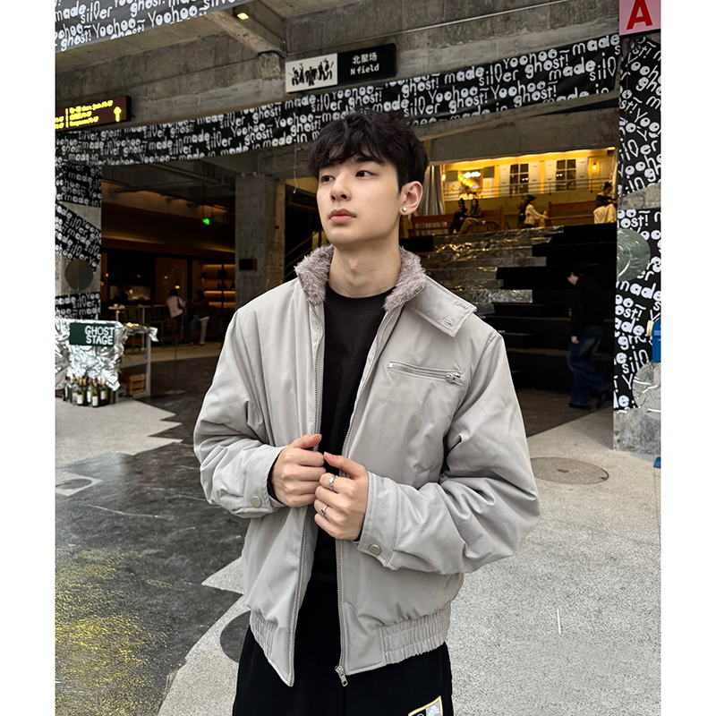 25/冬季~毛领哈灵顿棉服保暖上衣活页分割YY62-P138，男装棉衣，电商A330-1