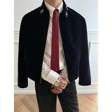 26/春季石丝绒简约高级夹克外套YY92-P108，男装夹克，电商A330-1