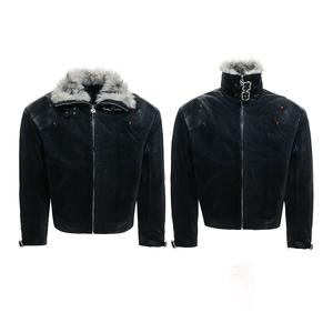 ArguECulturE黑蟒*原创蛇纹肌理感座山雕棉衣外套 YY75-P138，男装棉衣，电商A330-1