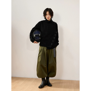 黑色短款击剑服设计感多形态美式夹克 JK156-P118图片
