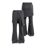 ~春夏必入弧形裙摆可拆卸假两件喇叭西裤男女K0175-P68，商品下架区，电商A330-1