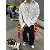 现货~泡泡纱美式条纹衬衫男CS34-P55，男装衬衫，电商A330-1