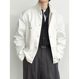 半立领夹克男款春季潮牌高级感cleanfit帆布短款外套JK52-P75，男装夹克，电商A330-1