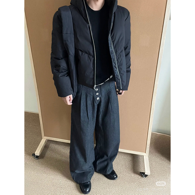 25/冬季暗纹雕花防水面料连帽棉服男Y188-P128,男装棉衣,电商A330-1