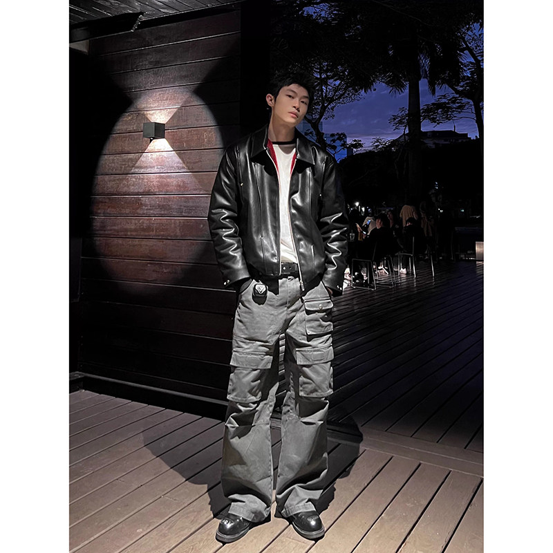 25/冬血月分割活页PU皮保暖棉服外套YY58-P138,男装棉衣,电商A330-1