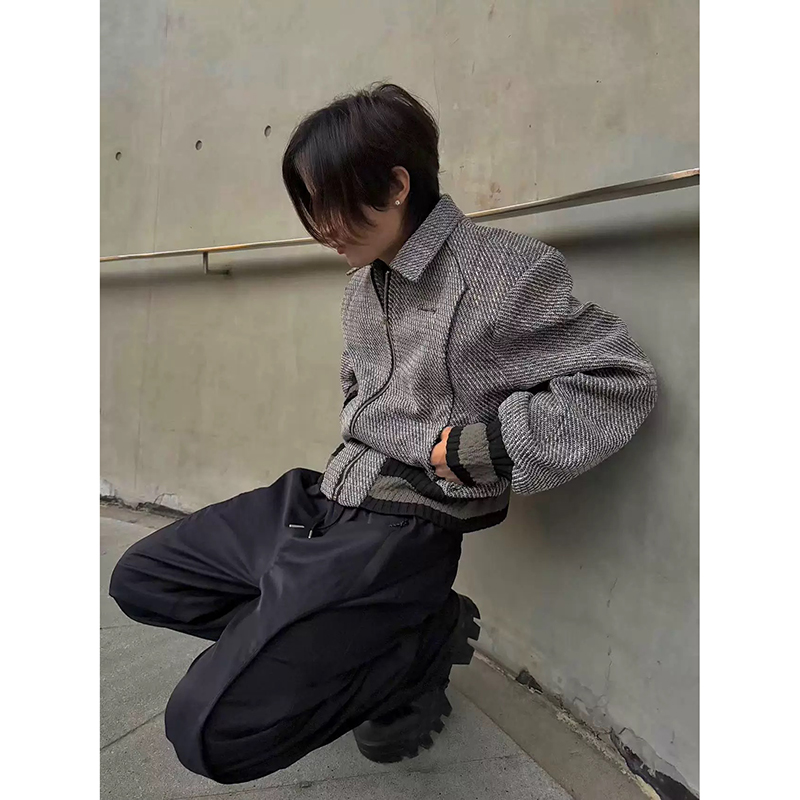 轻奢重磅翻领小香风垫肩夹克外套 JK150-P128，男装夹克，电商A330-1