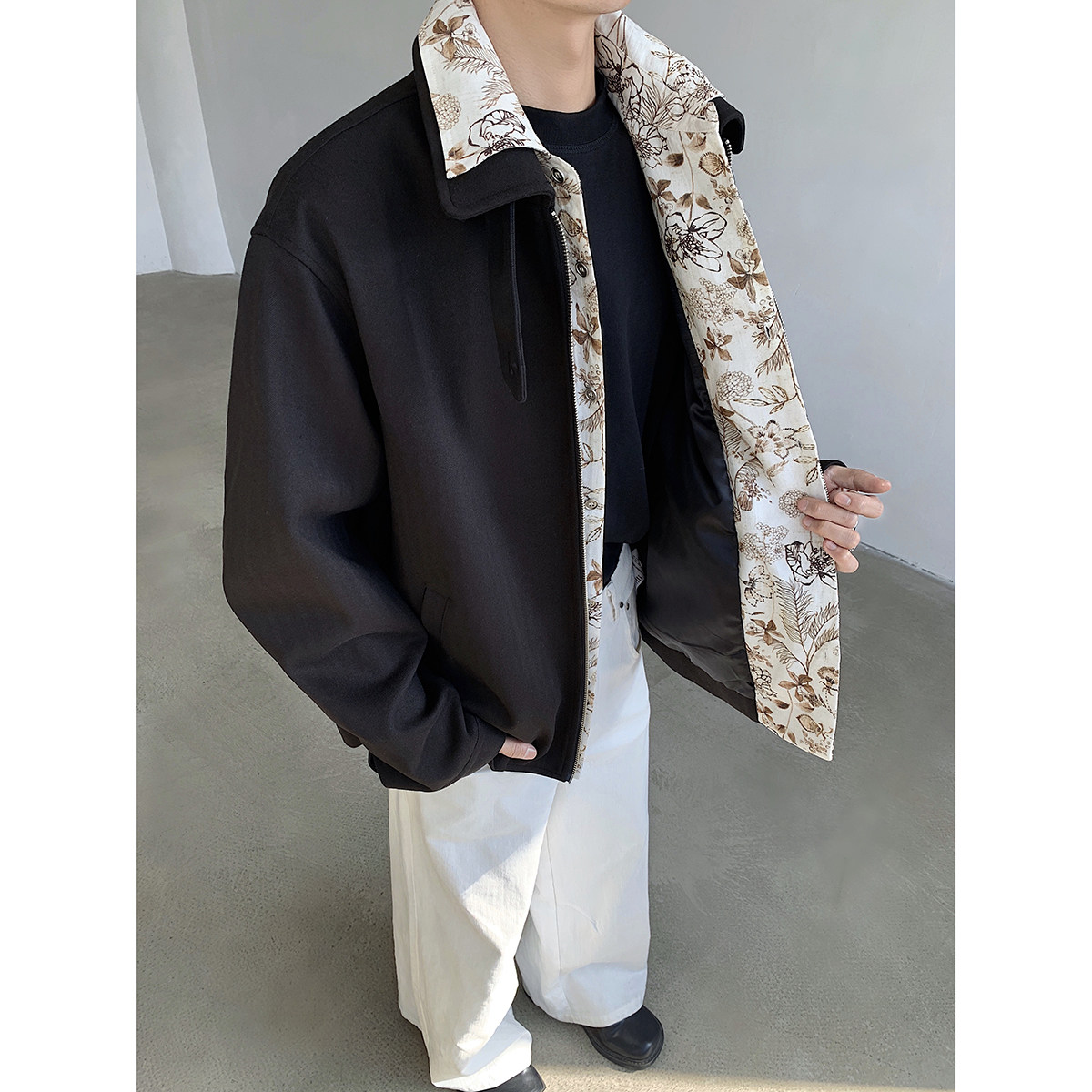 原版品质人字纹假两件呢料夹克外套JK31-P118控148,男装夹克,电商A330-1