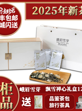峨眉雪芽 飘雪禅心120克 茉莉花茶 礼盒 峨眉山高山茶叶 25年新茶