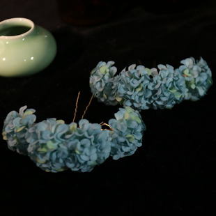 仙美新娘绣球花头饰森系甜美头花发簪大气婚纱造型结婚礼服配饰品