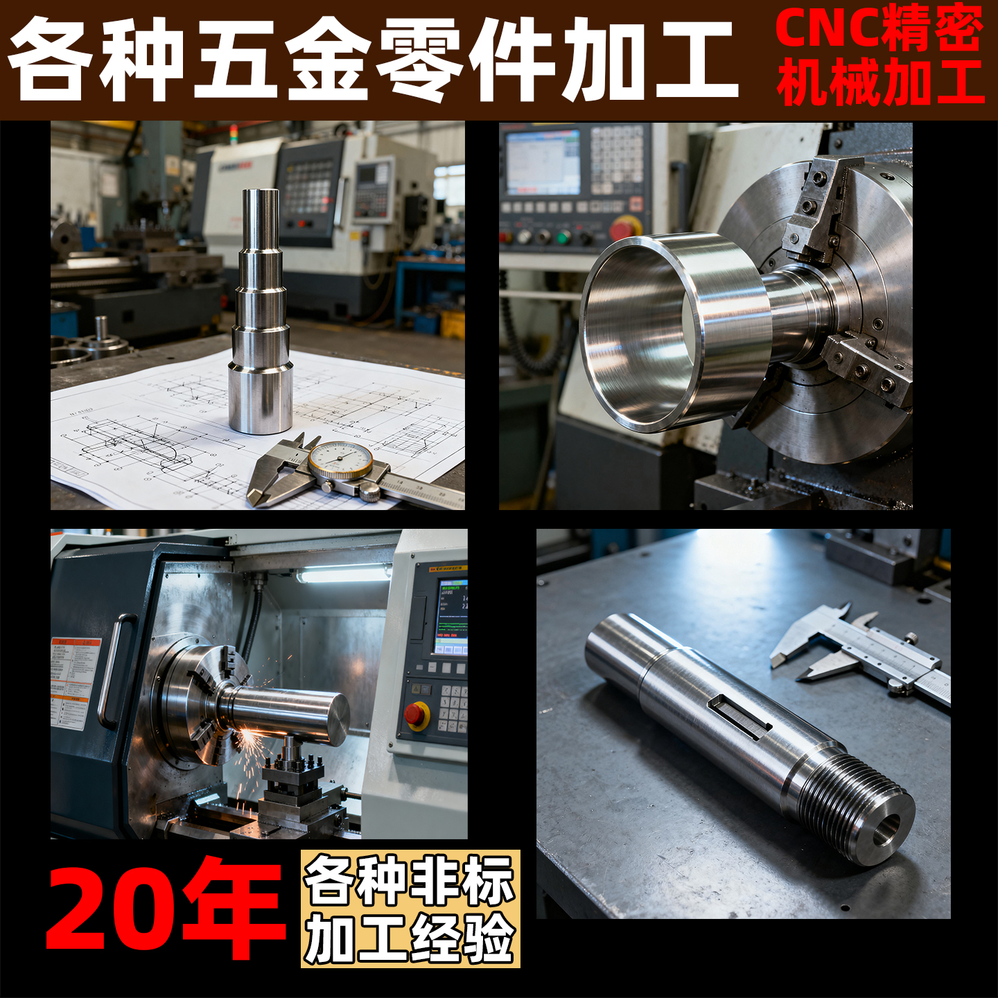 CNC加工黄铜 铝合金不锈钢  机械精密零件非标单件来图定制