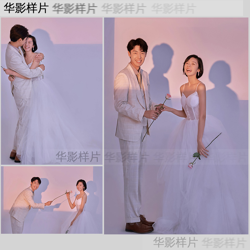 新款高端影楼韩式室内光影色婚纱照样片婚纱样片样版H1139