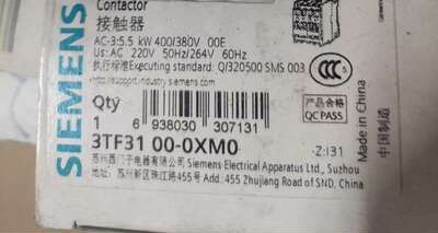 西门子接触器3TF3100-0XM0