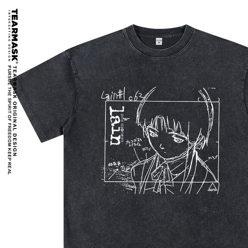 岩仓玲音lain周边T恤短袖衣服