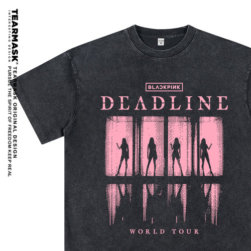 blackpink演唱会周边t恤短袖衣服