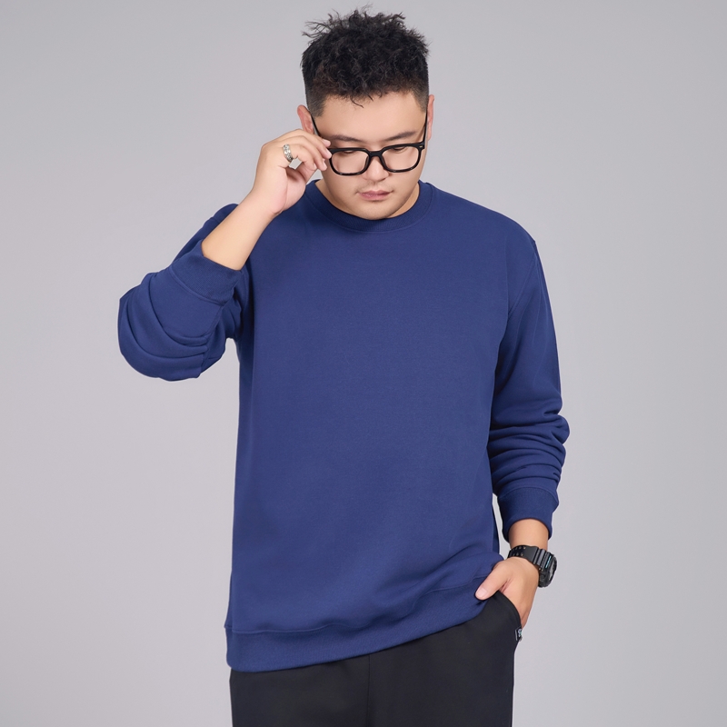 银狐绒男圆领卫衣加绒保暖大码