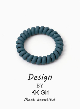 简约电话线发圈2026年新款磨砂皮筋电线小清新发绳韩国女头绳头饰