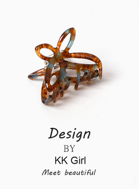 高级感蝴蝶半扎抓夹小号发夹女夹子后脑勺新款中号发抓头饰发量少