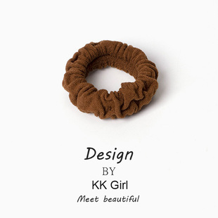 奶咖色加粗高马尾发绳女扎头发高弹力耐用头绳发圈橡皮筋头饰皮套