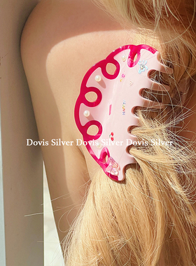 春夏原创设计小众立体蝴蝶童真彩色可爱甜美醋酸鲨鱼夹头饰发抓女