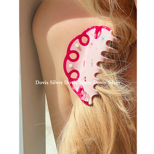 春夏原创设计小众立体蝴蝶童真彩色可爱甜美醋酸鲨鱼夹头饰发抓女