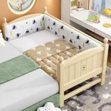 Детское ограждение из натурального дерева для приставной кровати, кроватка