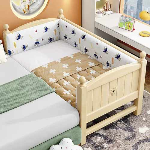 Детское ограждение из натурального дерева для приставной кровати, кроватка