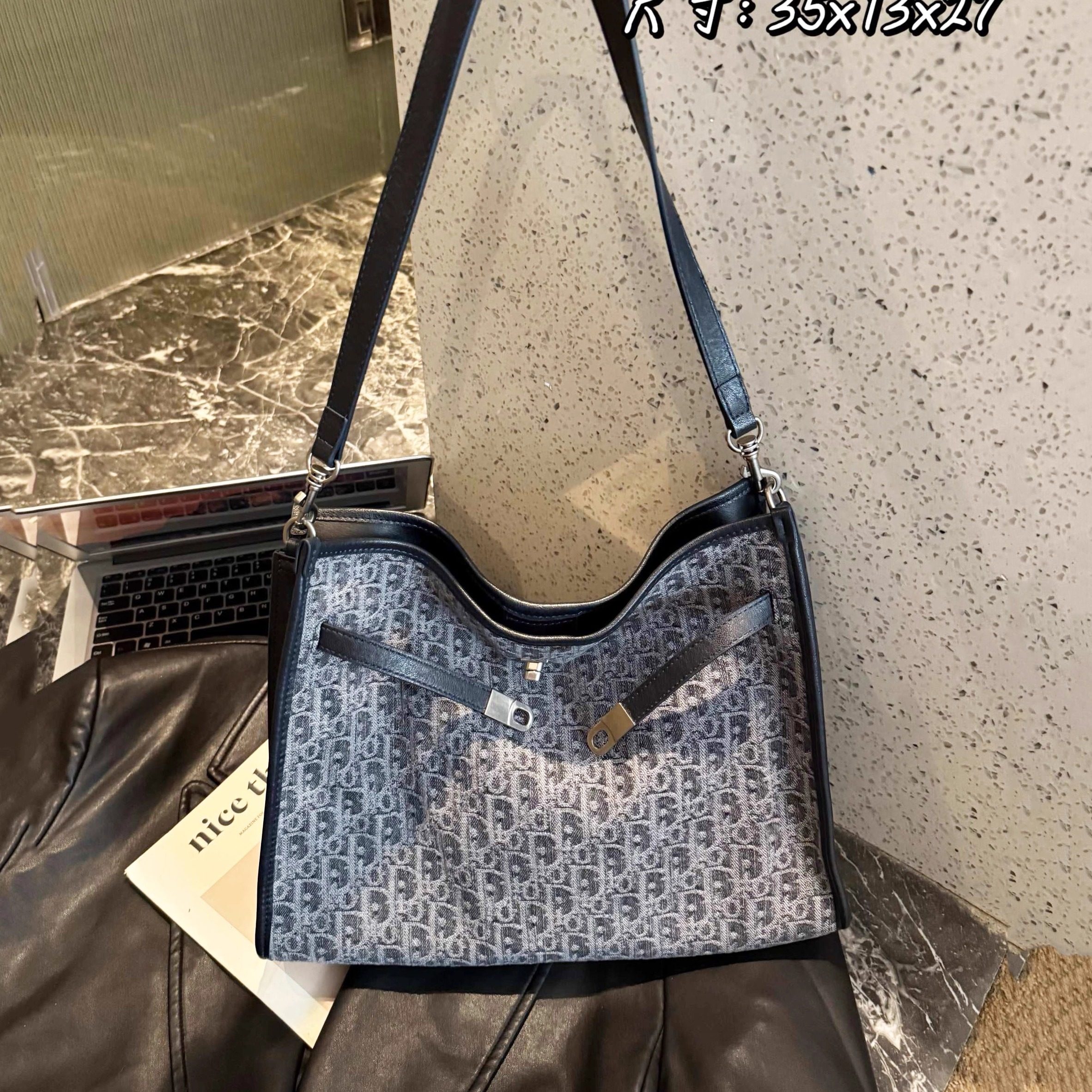 丹宁牛仔凯莉托特包女百搭小众中古腋下包大容量松弛感单肩斜挎包,箱包皮具/热销女包/男包,托特包,淘宝优惠券,粉丝福利购,淘宝优惠卷